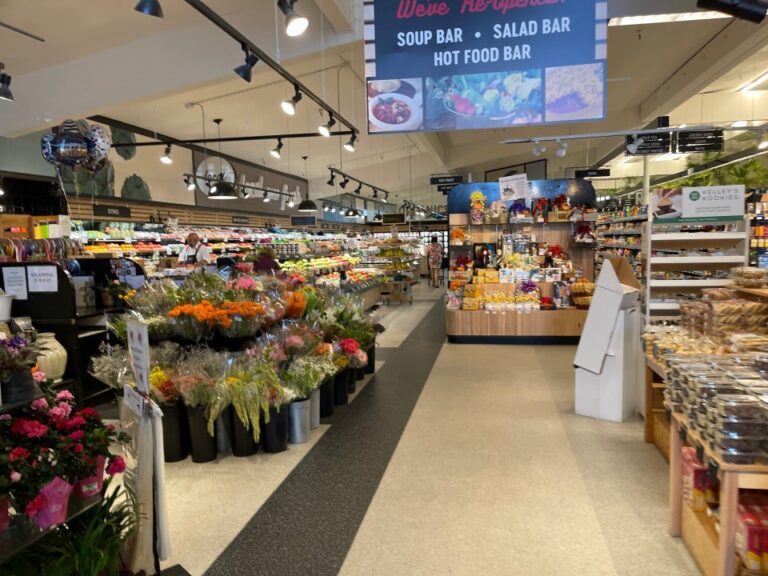 Flowers on a grocery store